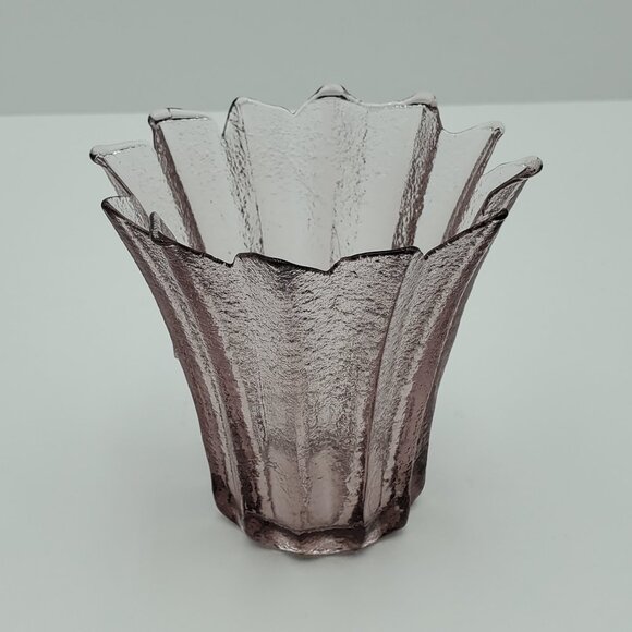 Amethyst Glass Votive Candle Holders Frosted Purple Glass Candle Jars - Picture 6 of 6